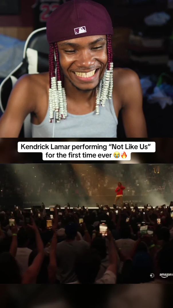 Kendrick Lamar performing “Not Like Us”
