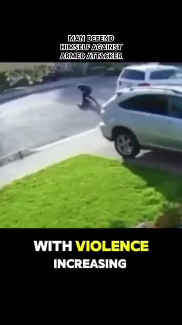 Man Defend Himself Against Gun